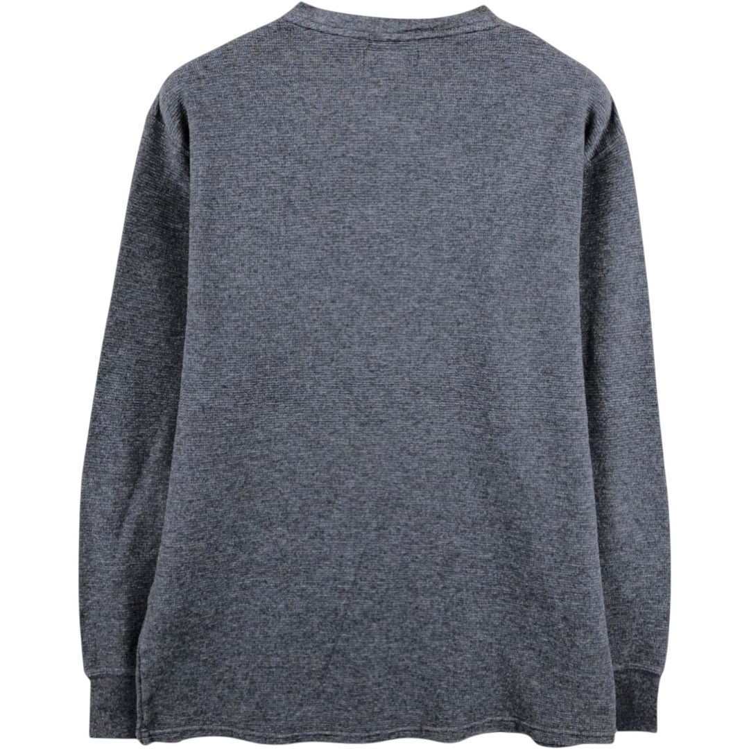 Ralph Lauren POLO RALPH LAUREN Thermal Ron T Waffle Men's L size cotton Charcoal Vintage Second Hand
