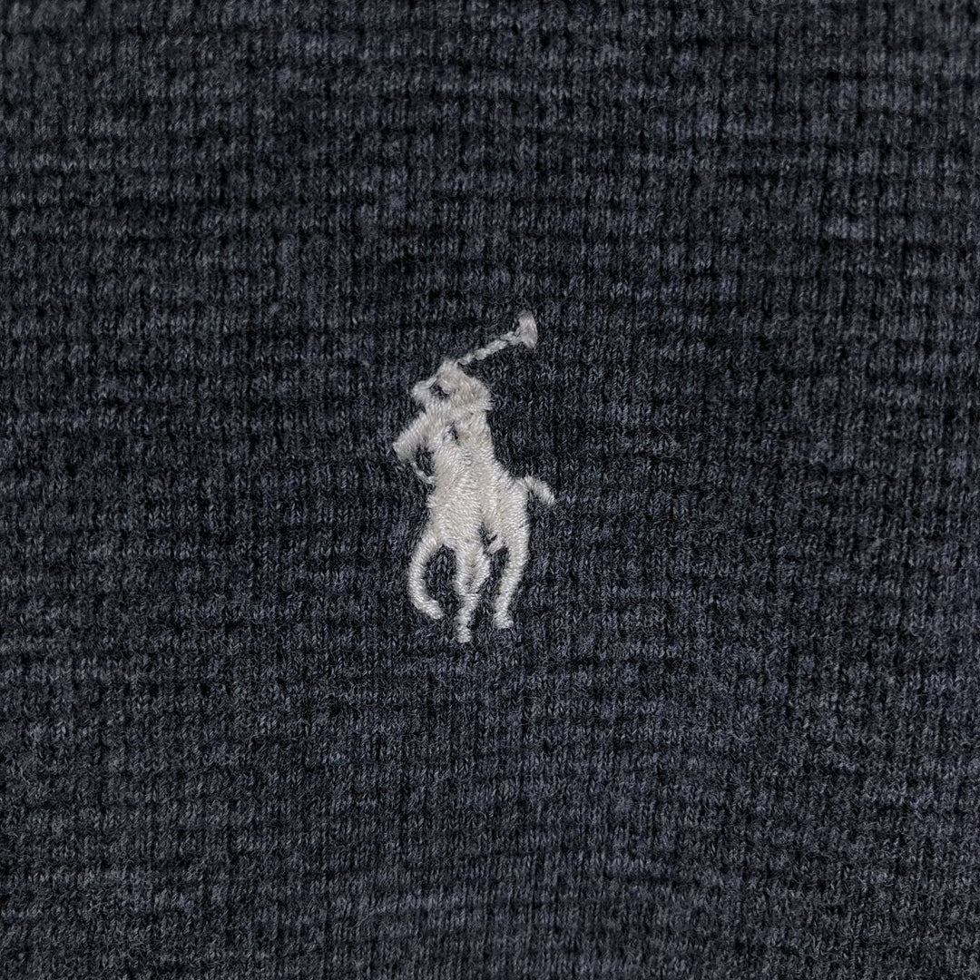 Ralph Lauren POLO RALPH LAUREN Thermal Ron T Waffle Men's L size cotton Charcoal Vintage Second Hand