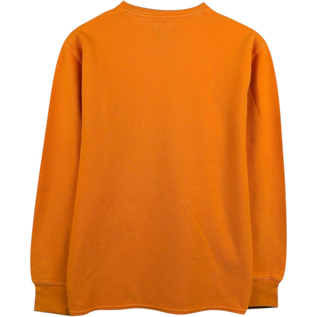 Ralph Lauren POLO RALPH LAUREN Thermal Long T-shirt Waffle Men's M size cotton orange type Vintage Second Hand