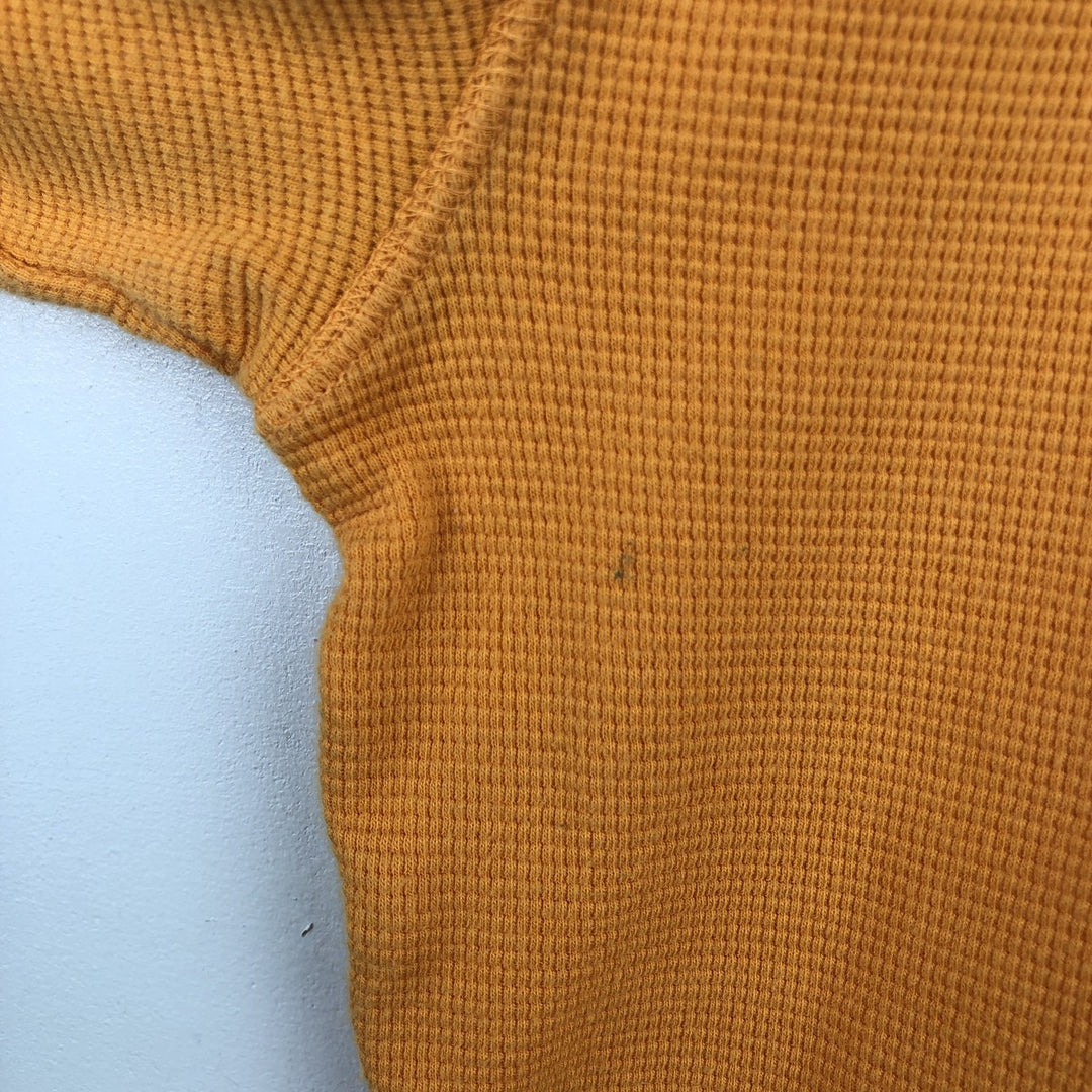 Ralph Lauren POLO RALPH LAUREN Thermal Long T-shirt Waffle Men's M size cotton orange type Vintage Second Hand