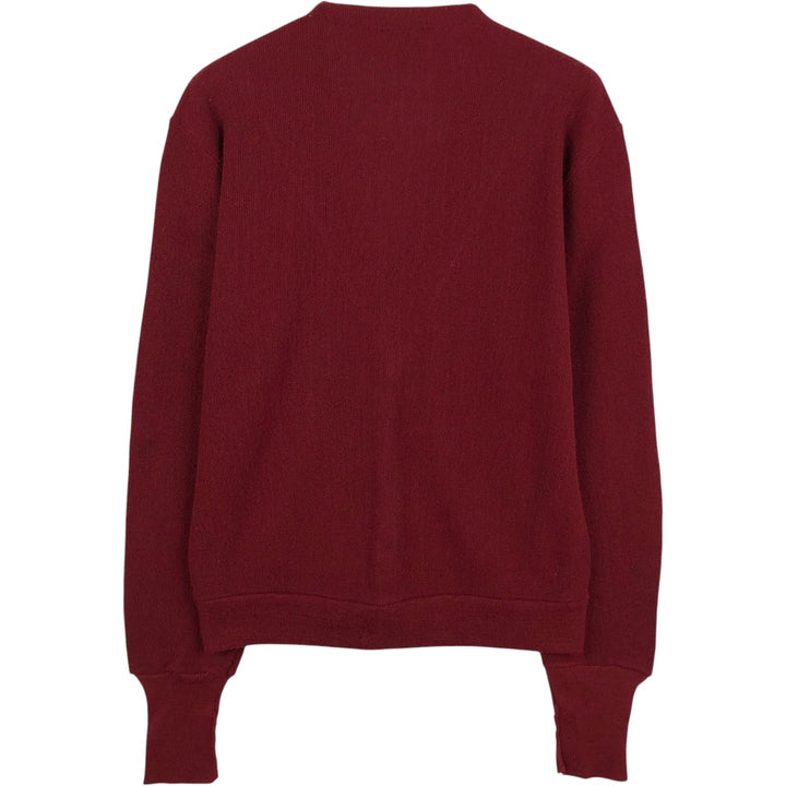 70s-80'S JCPenney THE FOX COLLECTION knit cardigan, made in USA, men's size L equivalent, vintage. Oron Acrylic red type Vintage Second Hand