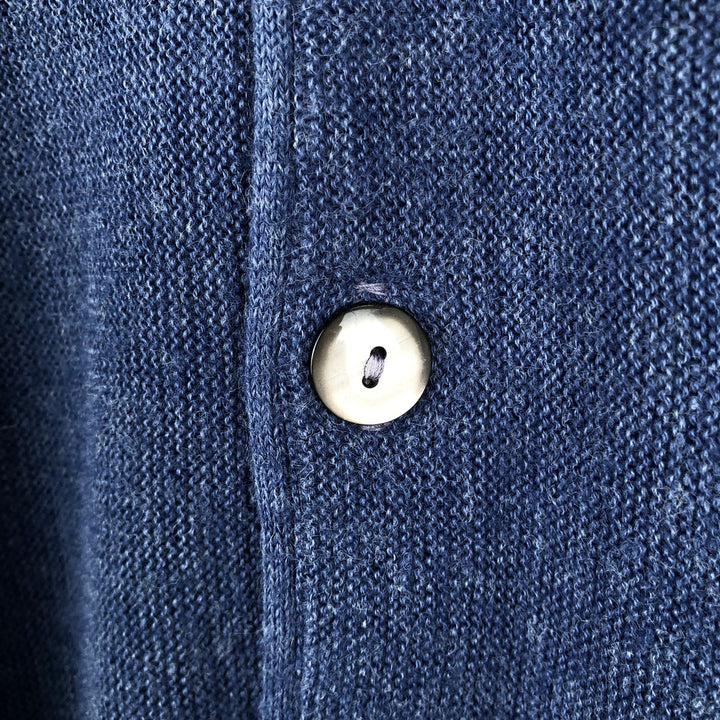 70s-80'S JCPenney Sweater Acrylic Knit Cardigan, Men's Size M (approx.), Vintage Oron Acrylic blue type Vintage Second Hand