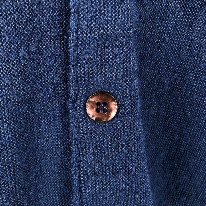 1970'S Sears Kings Road Acrylic Knit Cardigan, Men's Size M (approx.), Vintage Oron Acrylic navy blue type Vintage Second Hand