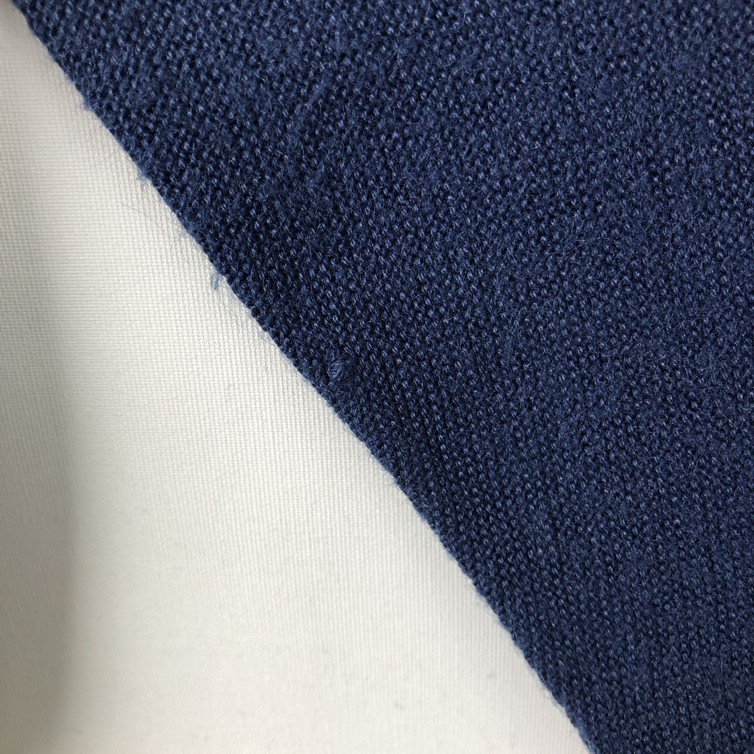 1970'S Sears Kings Road Acrylic Knit Cardigan, Men's Size M (approx.), Vintage Oron Acrylic navy blue type Vintage Second Hand