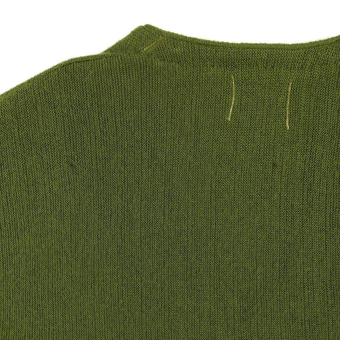 BRENT Acrylic Knit Cardigan, Made in USA, Men's Size M (approx.) Oron Acrylic green type Vintage Second Hand