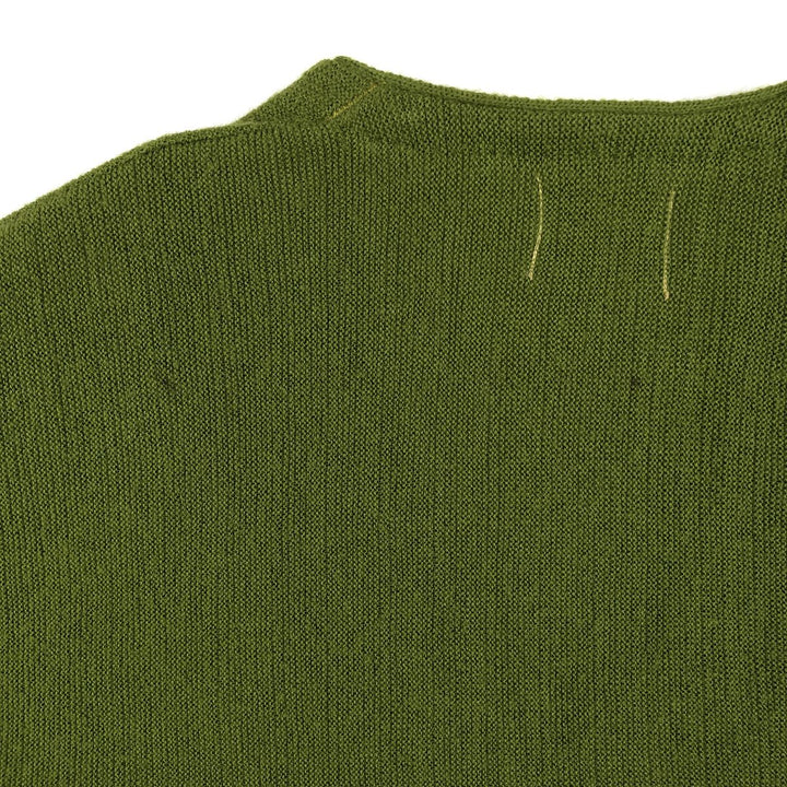 BRENT Acrylic Knit Cardigan, Made in USA, Men's Size M (approx.) Oron Acrylic green type Vintage Second Hand