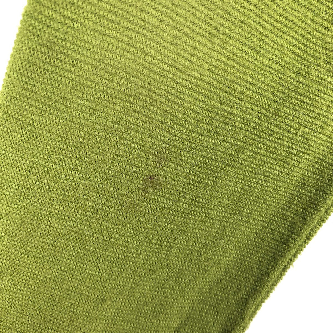 BRENT Acrylic Knit Cardigan, Made in USA, Men's Size M (approx.) Oron Acrylic green type Vintage Second Hand