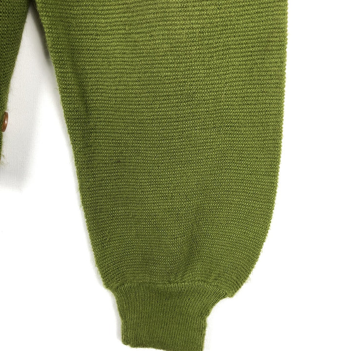 BRENT Acrylic Knit Cardigan, Made in USA, Men's Size M (approx.) Oron Acrylic green type Vintage Second Hand