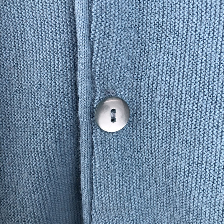 1980'S Arnold Palmer Acrylic Knit Cardigan, Made in USA, Men's Size M (approx.), Vintage Oron Acrylic Blue type light blue Vintage Second Hand