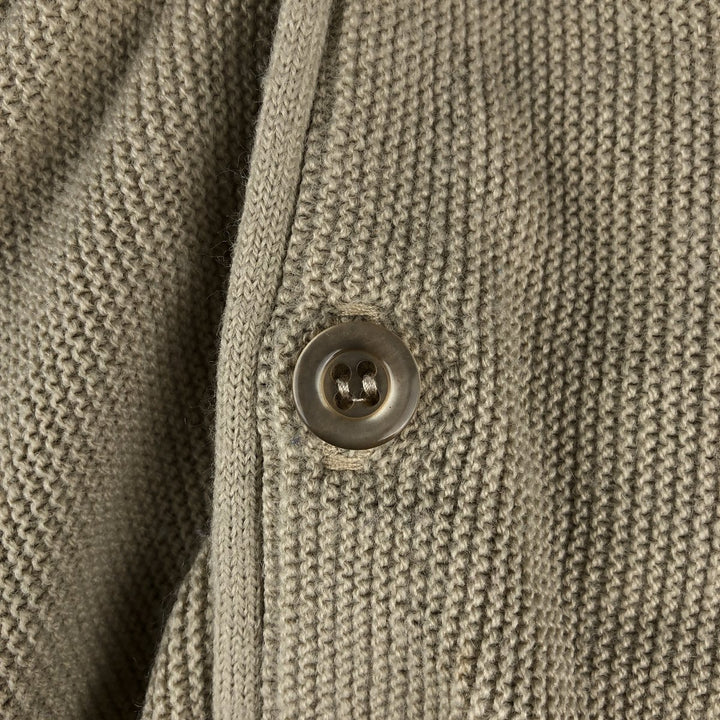 90'S Classics by Palmland Acrylic Knit Cardigan, Made in USA, Men's XL equivalent, Vintage acrylic Beige type Vintage Second Hand