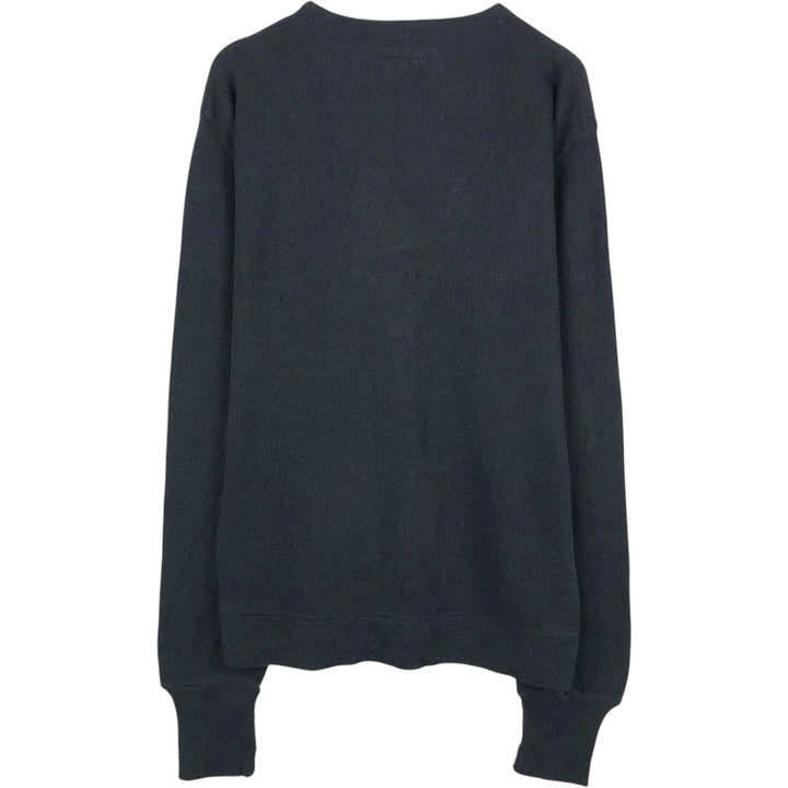 IZOD Acrylic Knit Cardigan, Made in USA, Men's Size M (equivalent) acrylic black type Vintage Second Hand