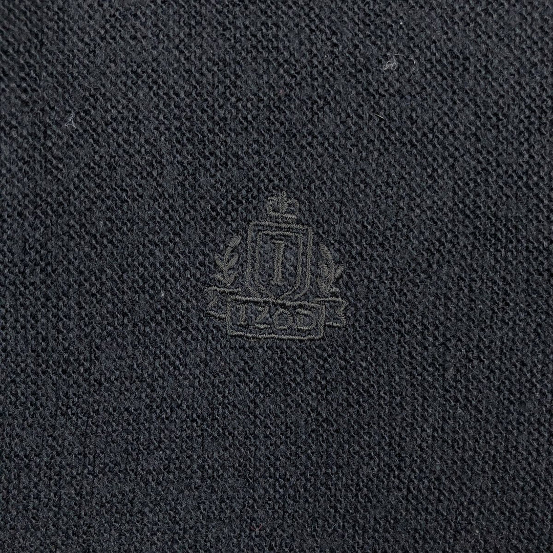 IZOD Acrylic Knit Cardigan, Made in USA, Men's Size M (equivalent) acrylic black type Vintage Second Hand