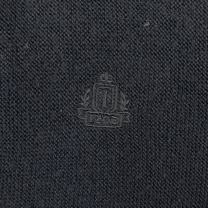IZOD Acrylic Knit Cardigan, Made in USA, Men's Size M (equivalent) acrylic black type Vintage Second Hand
