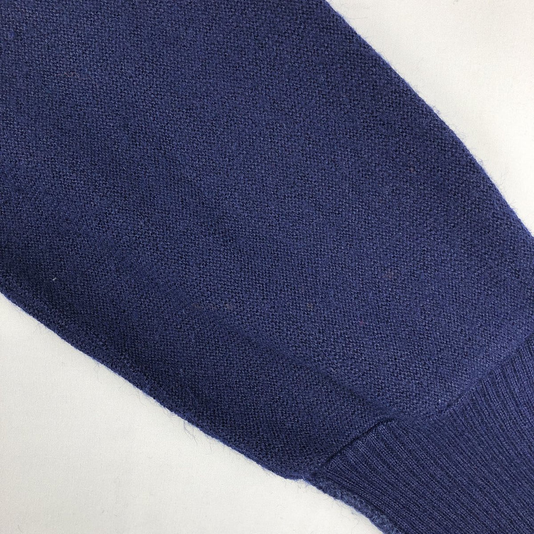 1990'S Robert Bruce Acrylic Knit Cardigan, Made in USA, Men's Size XL (approx.), Vintage unclear navy blue type Vintage Second Hand