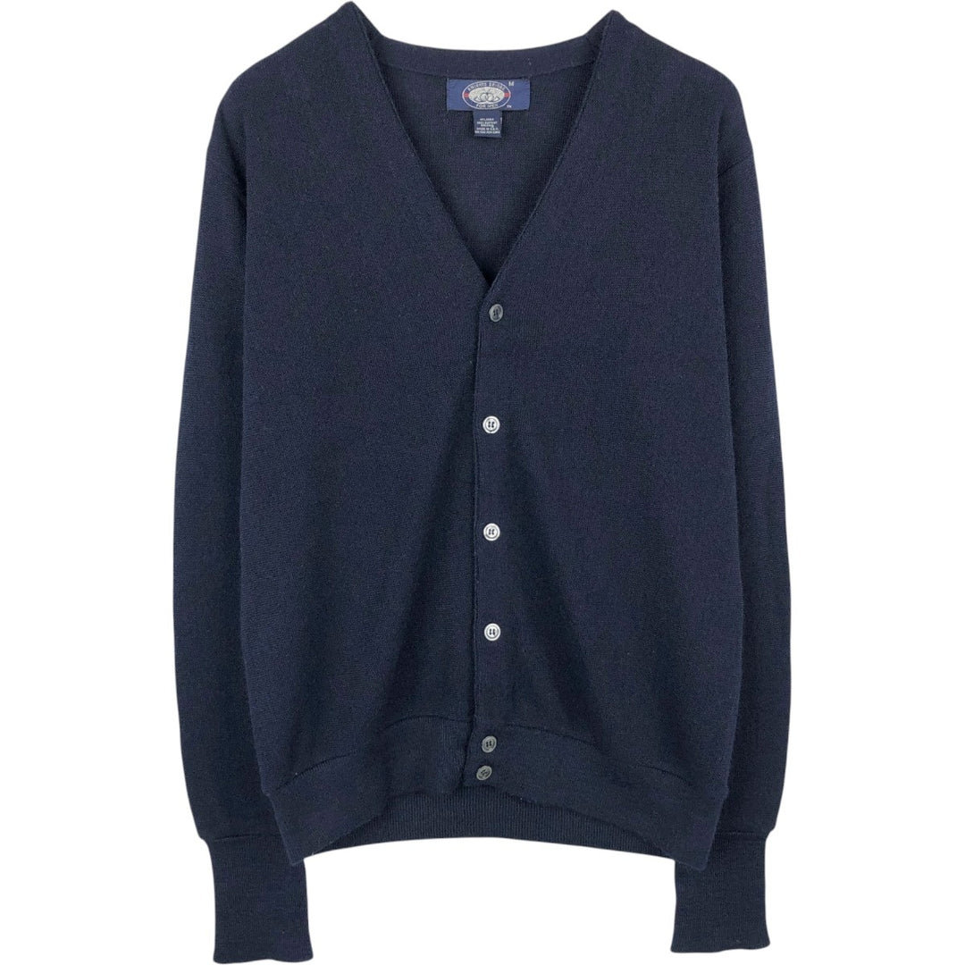 Knights Bridge for Men Acrylic Knit Cardigan, Made in USA, Men's Size M (approx.) Oron Acrylic navy blue type Vintage Second Hand