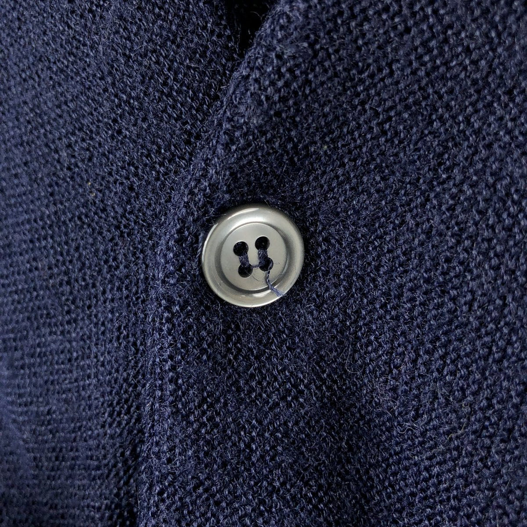 Knights Bridge for Men Acrylic Knit Cardigan, Made in USA, Men's Size M (approx.) Oron Acrylic navy blue type Vintage Second Hand