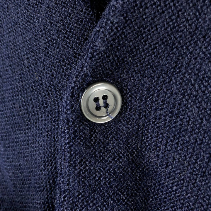 Knights Bridge for Men Acrylic Knit Cardigan, Made in USA, Men's Size M (approx.) Oron Acrylic navy blue type Vintage Second Hand