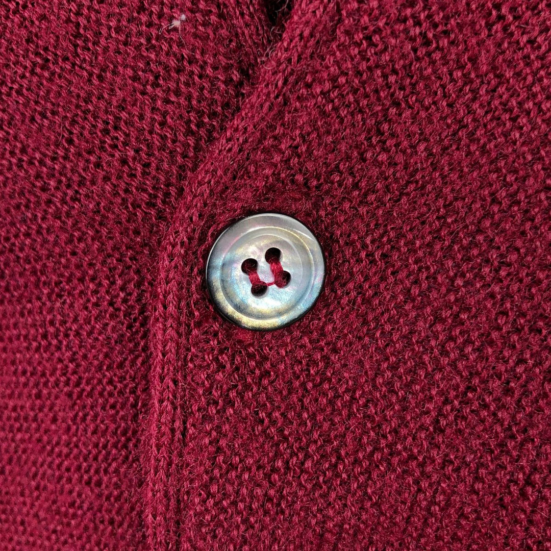 Vintage 1980'S Puritan acrylic knit cardigan, made in the USA, size L, men's Oron Acrylic wine-red Vintage Second Hand