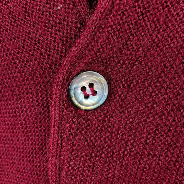 Vintage 1980'S Puritan acrylic knit cardigan, made in the USA, size L, men's Oron Acrylic wine-red Vintage Second Hand