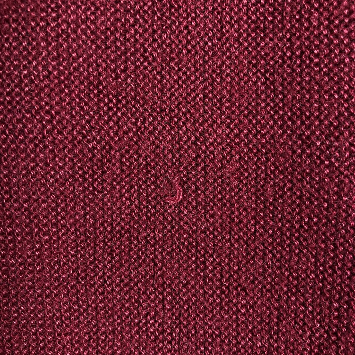 Vintage 1980'S Puritan acrylic knit cardigan, made in the USA, size L, men's Oron Acrylic wine-red Vintage Second Hand