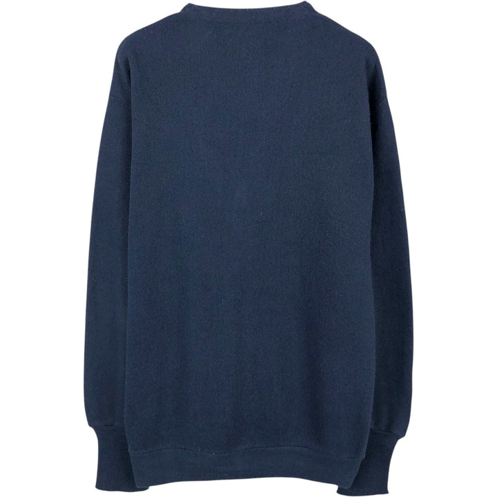 ParFour Acrylic Knit Cardigan, Made in USA, Men's Size L (Equivalent), Vintage acrylic navy blue type Vintage Second Hand