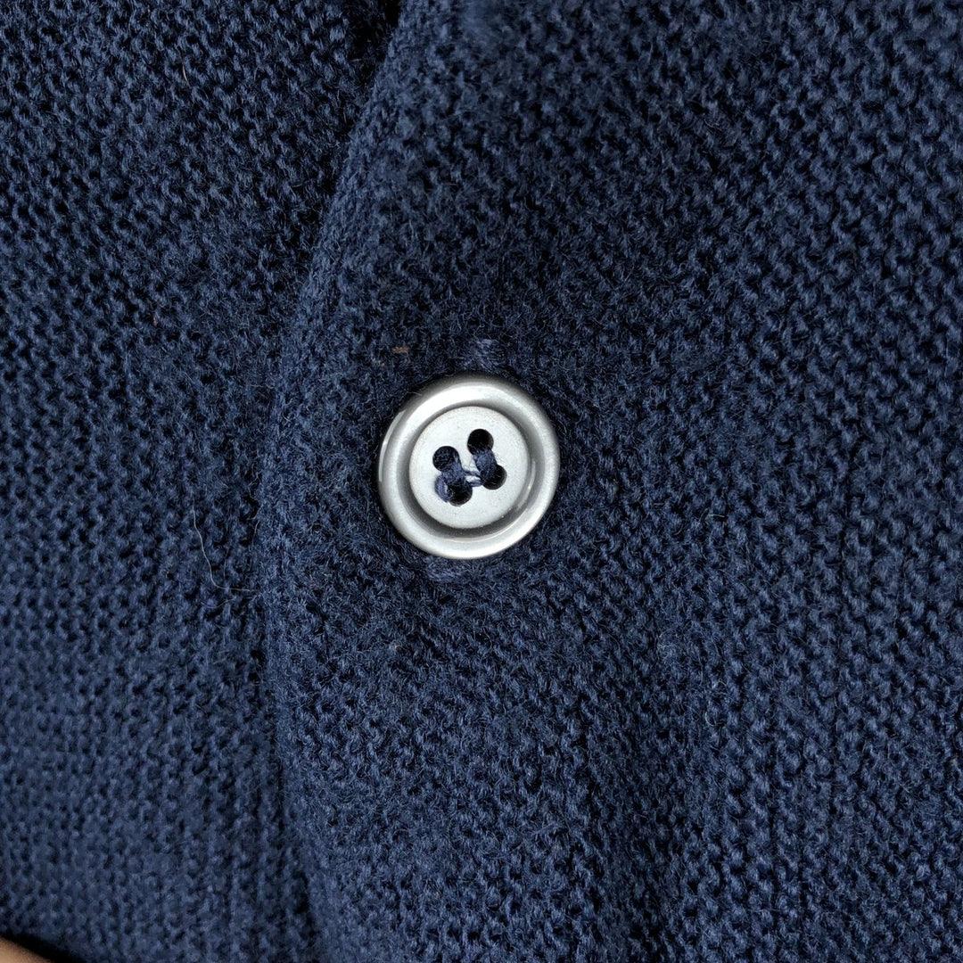 ParFour Acrylic Knit Cardigan, Made in USA, Men's Size L (Equivalent), Vintage acrylic navy blue type Vintage Second Hand
