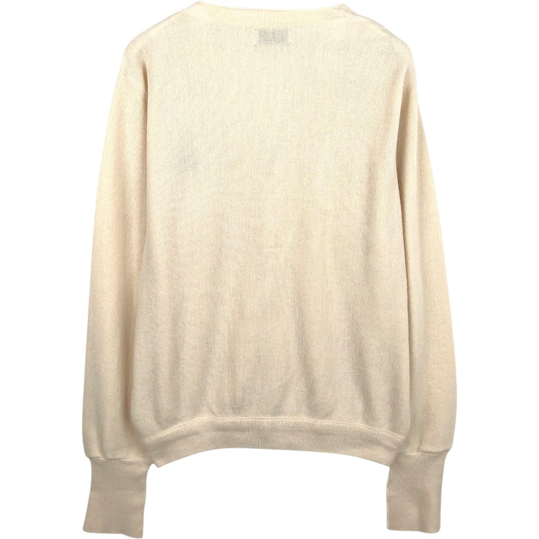 IZOD Acrylic Knit Cardigan, Made in USA, Men's Size L acrylic Beige type Vintage Second Hand