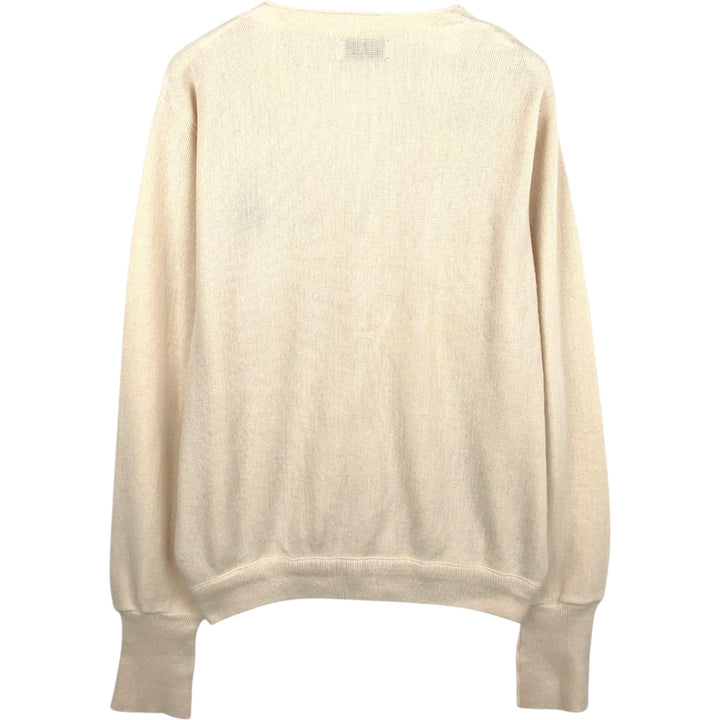 IZOD Acrylic Knit Cardigan, Made in USA, Men's Size L acrylic Beige type Vintage Second Hand