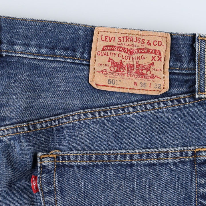 Levi's 501 straight denim pants for men, size W36 cotton blue type Vintage Second Hand