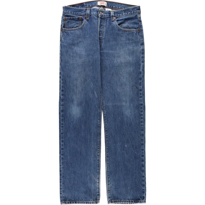 Levi's 501 straight denim pants for men, size W34 cotton blue type Vintage Second Hand