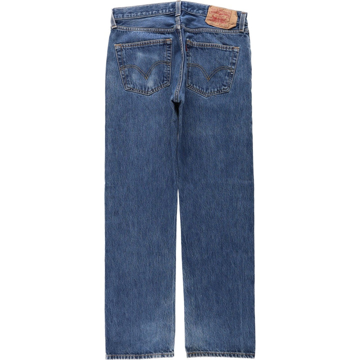 Levi's 501 straight denim pants for men, size W34 cotton blue type Vintage Second Hand