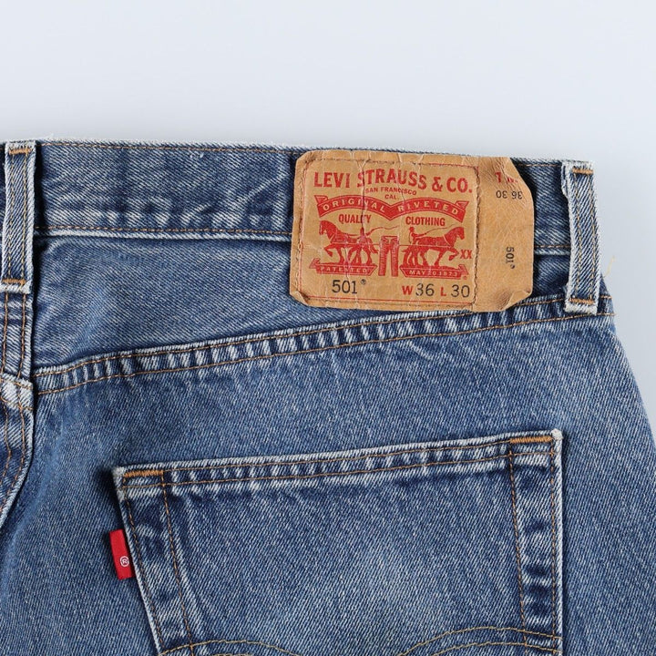 Levi's 501 straight denim pants for men, size W37 cotton blue type Vintage Second Hand