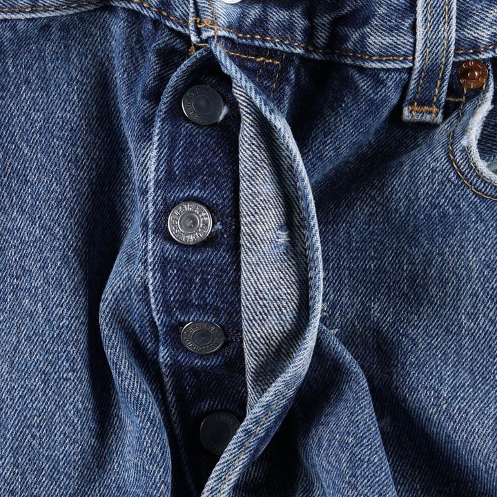Levi's 501 straight denim pants for men, size W37 cotton blue type Vintage Second Hand