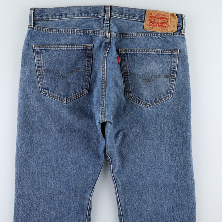 Levi's 501 straight denim pants for men, size W37 cotton blue type Vintage Second Hand