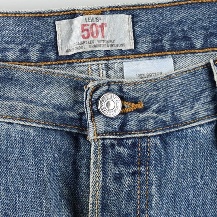 Levi's 501 straight denim pants for men, size W38 cotton blue type Vintage Second Hand
