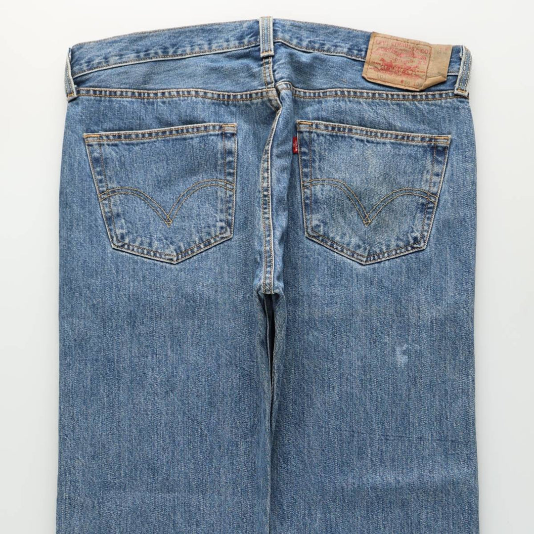 Levi's 501 straight denim pants for men, size W38 cotton blue type Vintage Second Hand
