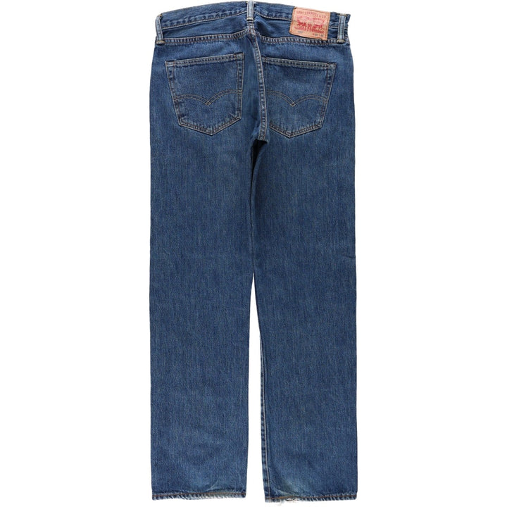 Levi's 501 straight denim pants for men, size W34 cotton navy blue type Vintage Second Hand