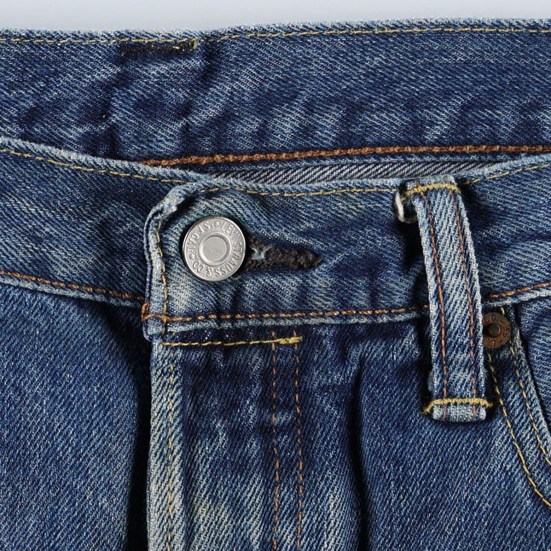 Levi's 501 straight denim pants for men, size W34 cotton navy blue type Vintage Second Hand
