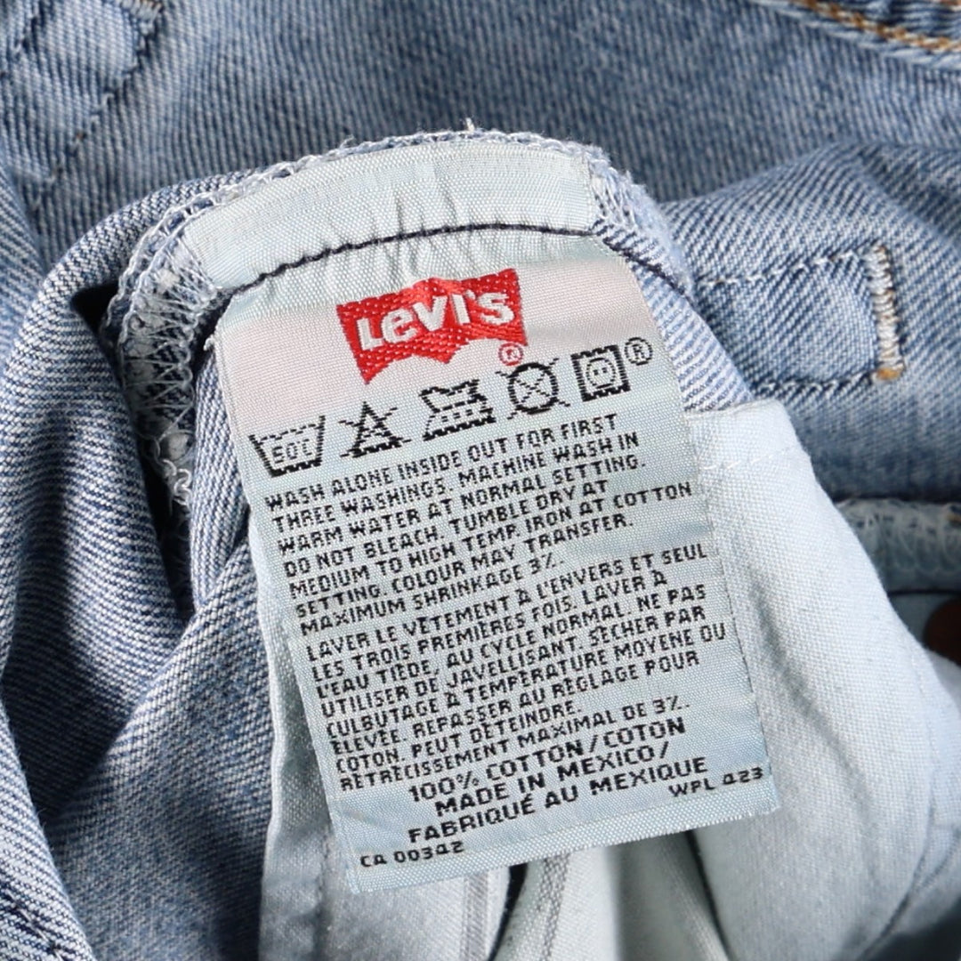 00'S Levi's 501 straight denim pants for men, size W36 cotton blue type Vintage Second Hand