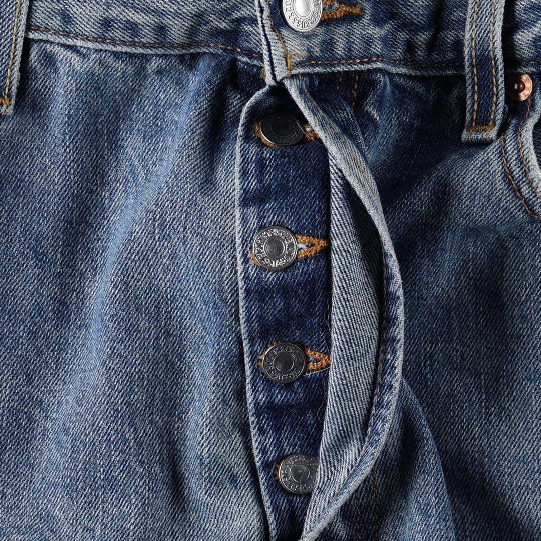 00'S Levi's 501 straight denim pants for men, size W36 cotton blue type Vintage Second Hand