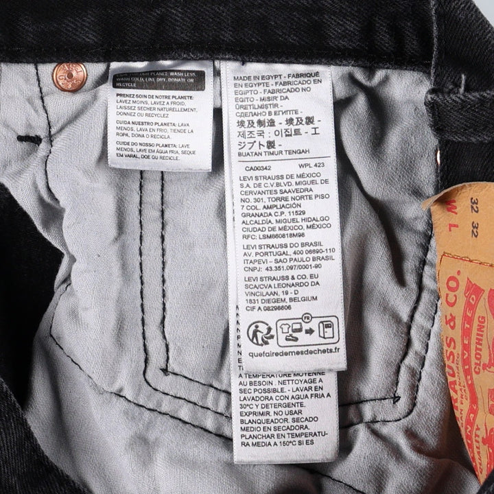 Levi's 501 Black Denim Straight Denim Pants for Men, W32 equivalent cotton black type Vintage Second Hand