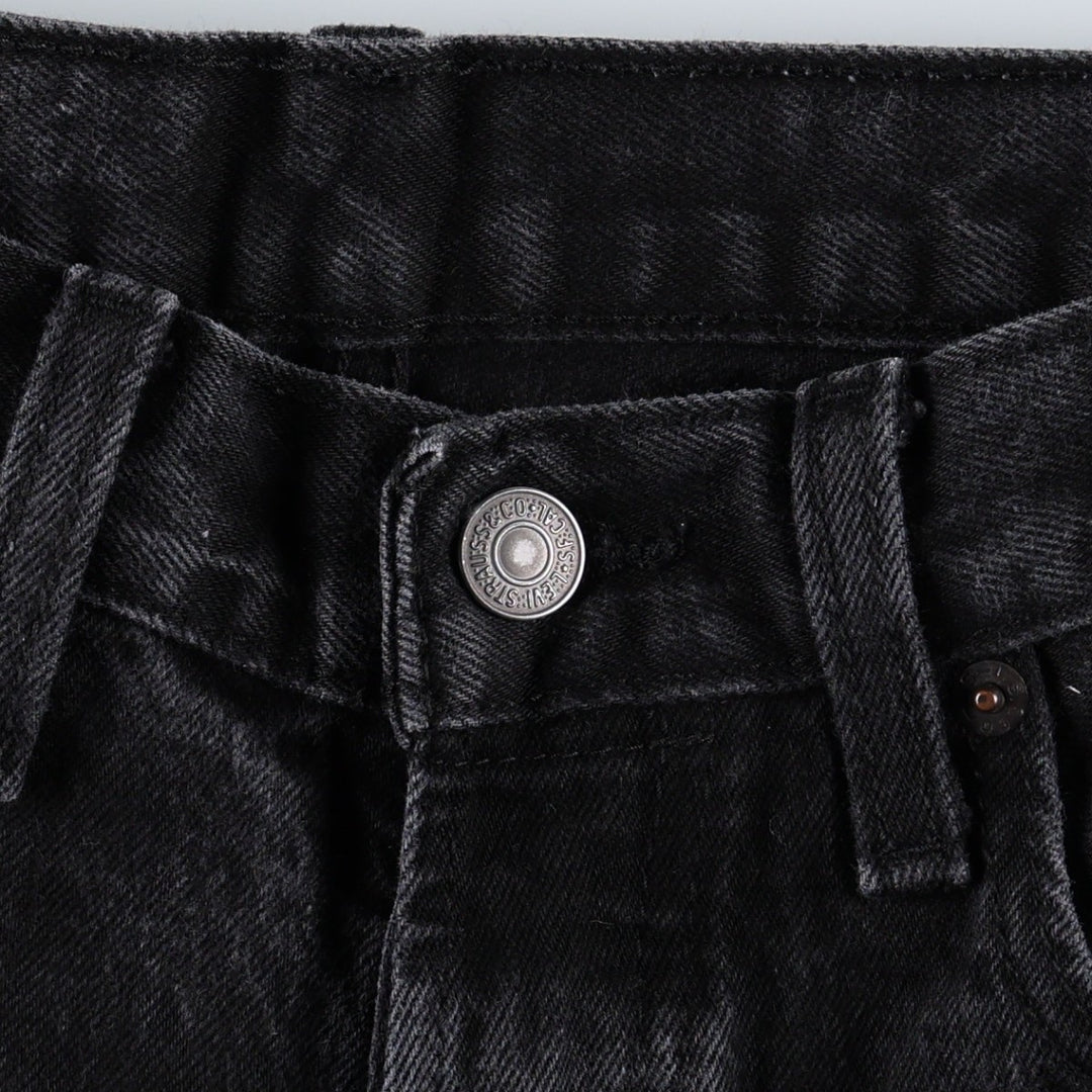 Levi's 501 Black Denim Straight Denim Pants for Men, W32 equivalent cotton black type Vintage Second Hand