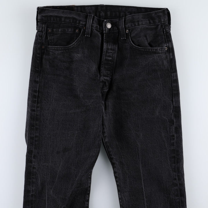 Levi's 501 Black Denim Straight Denim Pants for Men, W32 equivalent cotton black type Vintage Second Hand