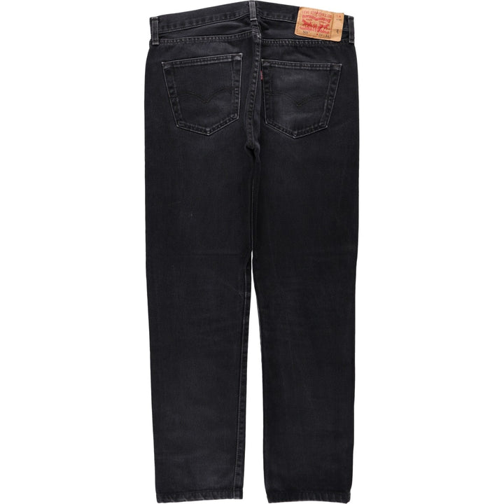 Levi's 501 Black Denim Straight Denim Pants for Men, W34 equivalent cotton black type Vintage Second Hand