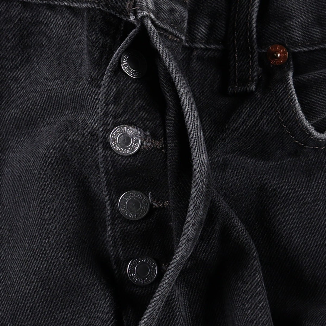 Levi's 501 Black Denim Straight Denim Pants for Men, W34 equivalent cotton black type Vintage Second Hand