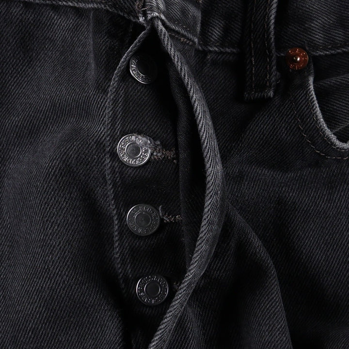 Levi's 501 Black Denim Straight Denim Pants for Men, W34 equivalent cotton black type Vintage Second Hand