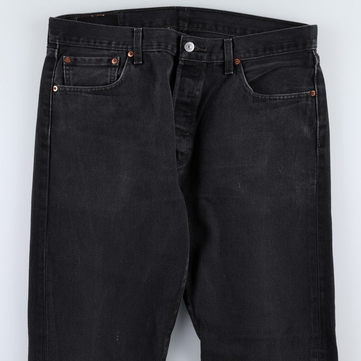 Levi's 501 Black Denim Straight Denim Pants for Men, W34 equivalent cotton black type Vintage Second Hand