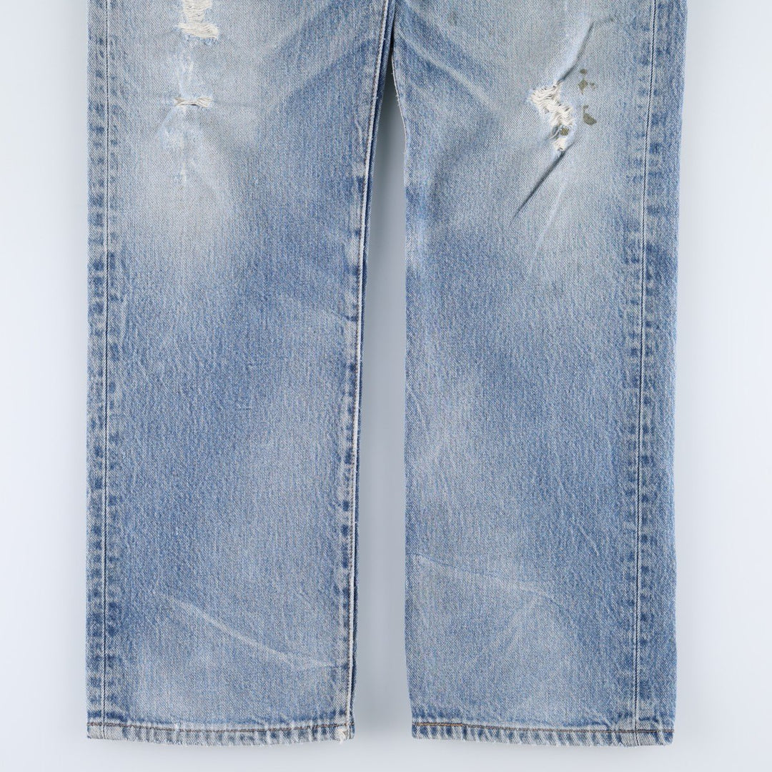 00'S Levi's 501 straight denim pants for men, size W34 cotton Blue type light blue Vintage Second Hand