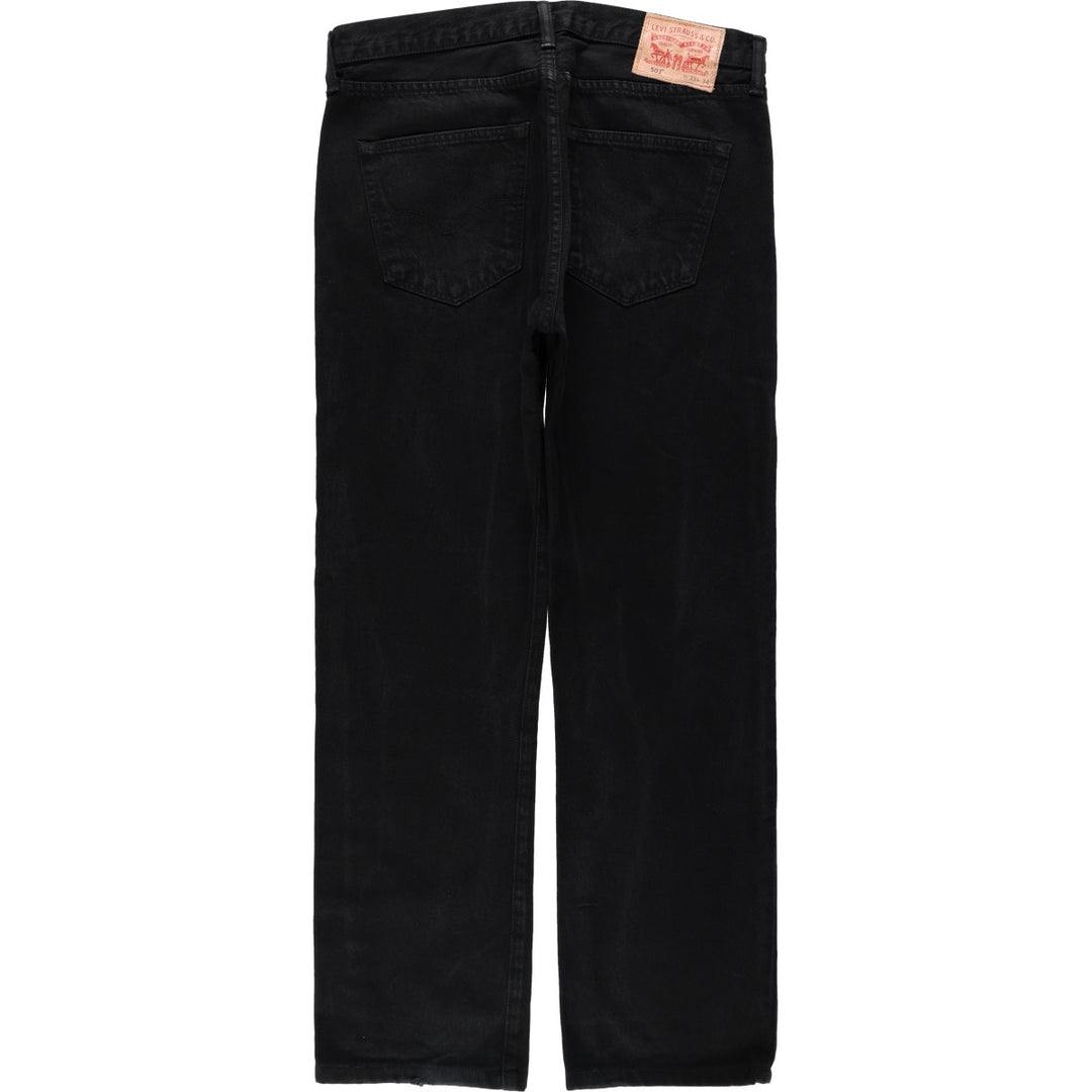 Levi's 501 Black Denim Straight Denim Pants for Men, W35 cotton black type Vintage Second Hand
