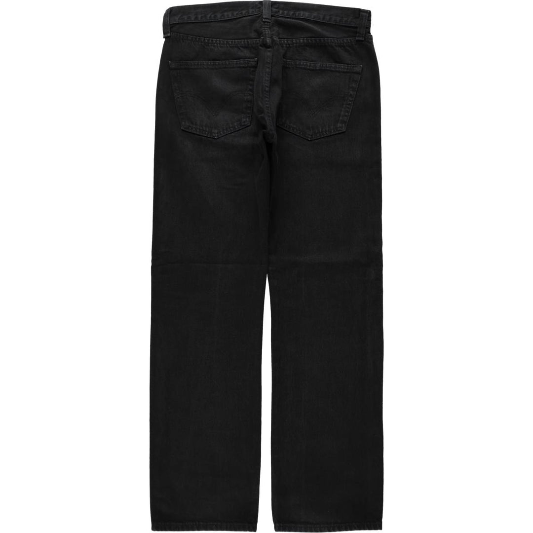 Levi's 501 Straight Leg Button-Fly Black Denim Straight Leg Jeans, Men's Size W33 (approx.) unclear black type Vintage Second Hand